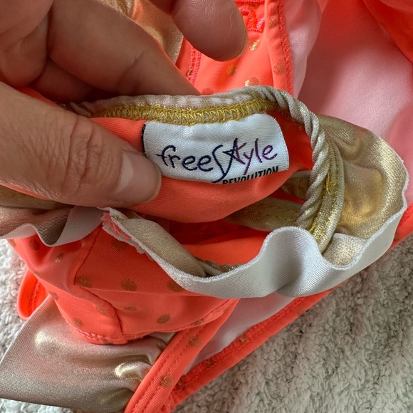 Freestyle Revolution Coral and Gold Swimsuit - Picture 2 of 8